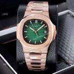 Best Clone Patek Philippe Nautilus Frosted Rose Gold Watches 40mm